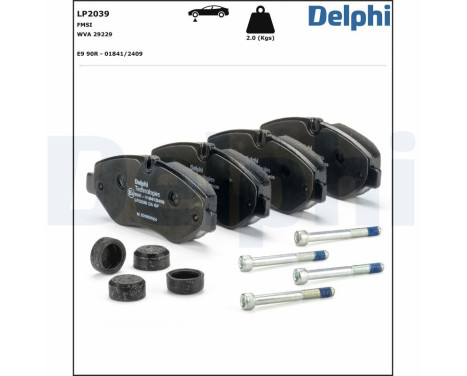 Brake Pad Set, disc brake LP2039 Delphi, Image 2