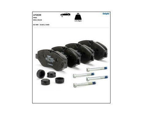 Brake Pad Set, disc brake LP2039 Delphi, Image 4