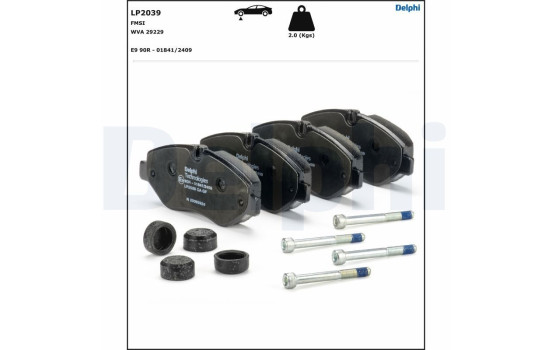 Brake Pad Set, disc brake LP2039 Delphi, Image 4