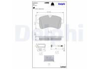 Brake pad set, disc brake LP2040LC Delphi