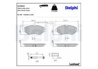 Brake Pad Set, disc brake LP2043 Delphi