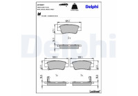 Brake Pad Set, disc brake LP2047 Delphi
