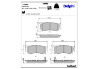 Brake Pad Set, disc brake LP2049 Delphi