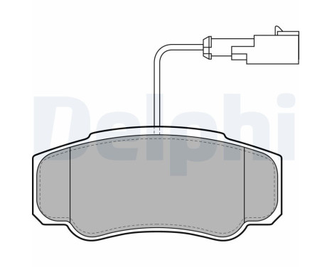 Brake Pad Set, disc brake LP2054 Delphi