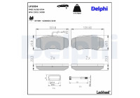Brake Pad Set, disc brake LP2054 Delphi