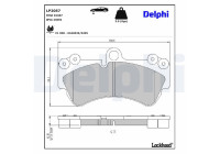 Brake Pad Set, disc brake LP2057 Delphi