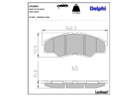 Brake Pad Set, disc brake LP2060 Delphi
