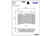 Brake Pad Set, disc brake LP2061 Delphi