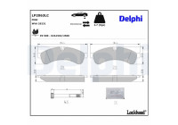 Brake pad set, disc brake LP2063LC Delphi