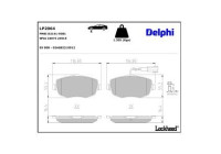 Brake Pad Set, disc brake LP2064 Delphi