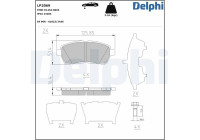 Brake Pad Set, disc brake LP2069 Delphi