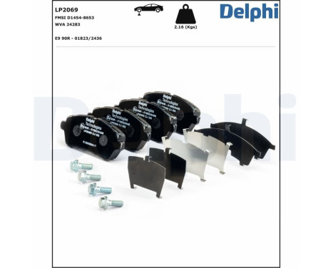 Brake Pad Set, disc brake LP2069 Delphi, Image 2