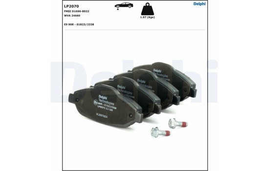 Brake Pad Set, disc brake LP2070 Delphi, Image 4