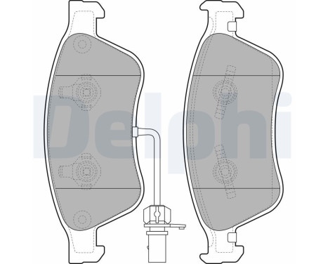 Brake Pad Set, disc brake LP2072 Delphi