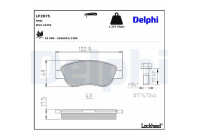 Brake Pad Set, disc brake LP2075 Delphi
