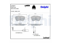 Brake Pad Set, disc brake LP2077 Delphi