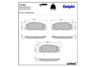 Brake Pad Set, disc brake LP2082 Delphi