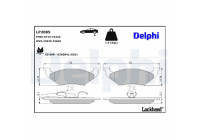 Brake Pad Set, disc brake LP2085 Delphi