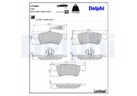 Brake pad set, disc brake LP2087 Delphi