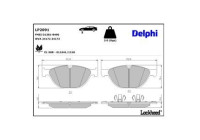 Brake pad set, disc brake LP2091 Delphi