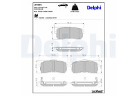 Brake Pad Set, disc brake LP2095 Delphi