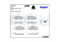 Brake Pad Set, disc brake LP2096 Delphi