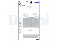 Brake Pad Set, disc brake LP21 Delphi