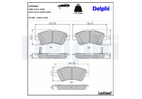 Brake Pad Set, disc brake LP2102 Delphi