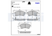 Brake Pad Set, disc brake LP2104 Delphi