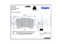 Brake Pad Set, disc brake LP2106 Delphi