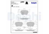 Brake Pad Set, disc brake LP2107 Delphi