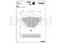 Brake pad set, disc brake LP211 Delphi