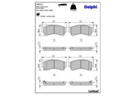 Brake Pad Set, disc brake LP2111 Delphi