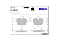 Brake pad set, disc brake LP2115 Delphi