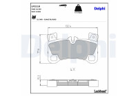 Brake Pad Set, disc brake LP2118 Delphi