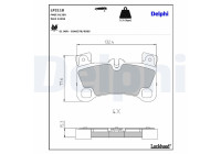 Brake Pad Set, disc brake LP2118 Delphi