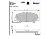 Brake pad set, disc brake LP2119 Delphi