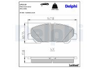 Brake pad set, disc brake LP2119 Delphi