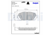 Brake Pad Set, disc brake LP2123 Delphi