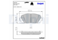 Brake Pad Set, disc brake LP2123 Delphi