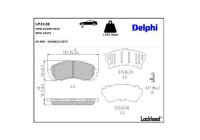 Brake Pad Set, disc brake LP2128 Delphi