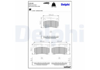 Brake Pad Set, disc brake LP2130 Delphi