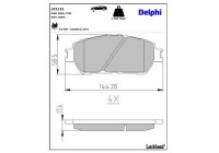 Brake Pad Set, disc brake LP2132 Delphi