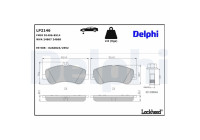 Brake Pad Set, disc brake LP2146 Delphi