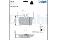 Brake Pad Set, disc brake LP2147 Delphi