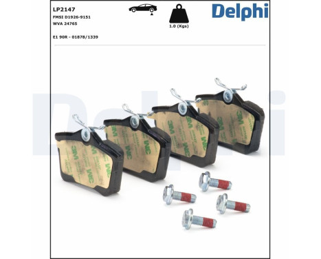 Brake Pad Set, disc brake LP2147 Delphi, Image 2