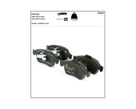 Brake Pad Set, disc brake LP2152 Delphi, Image 4