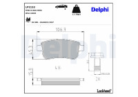 Brake Pad Set, disc brake LP2153 Delphi