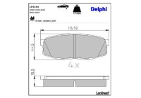 Brake Pad Set, disc brake LP2154 Delphi