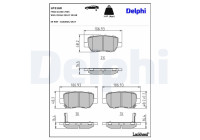Brake Pad Set, disc brake LP2160 Delphi